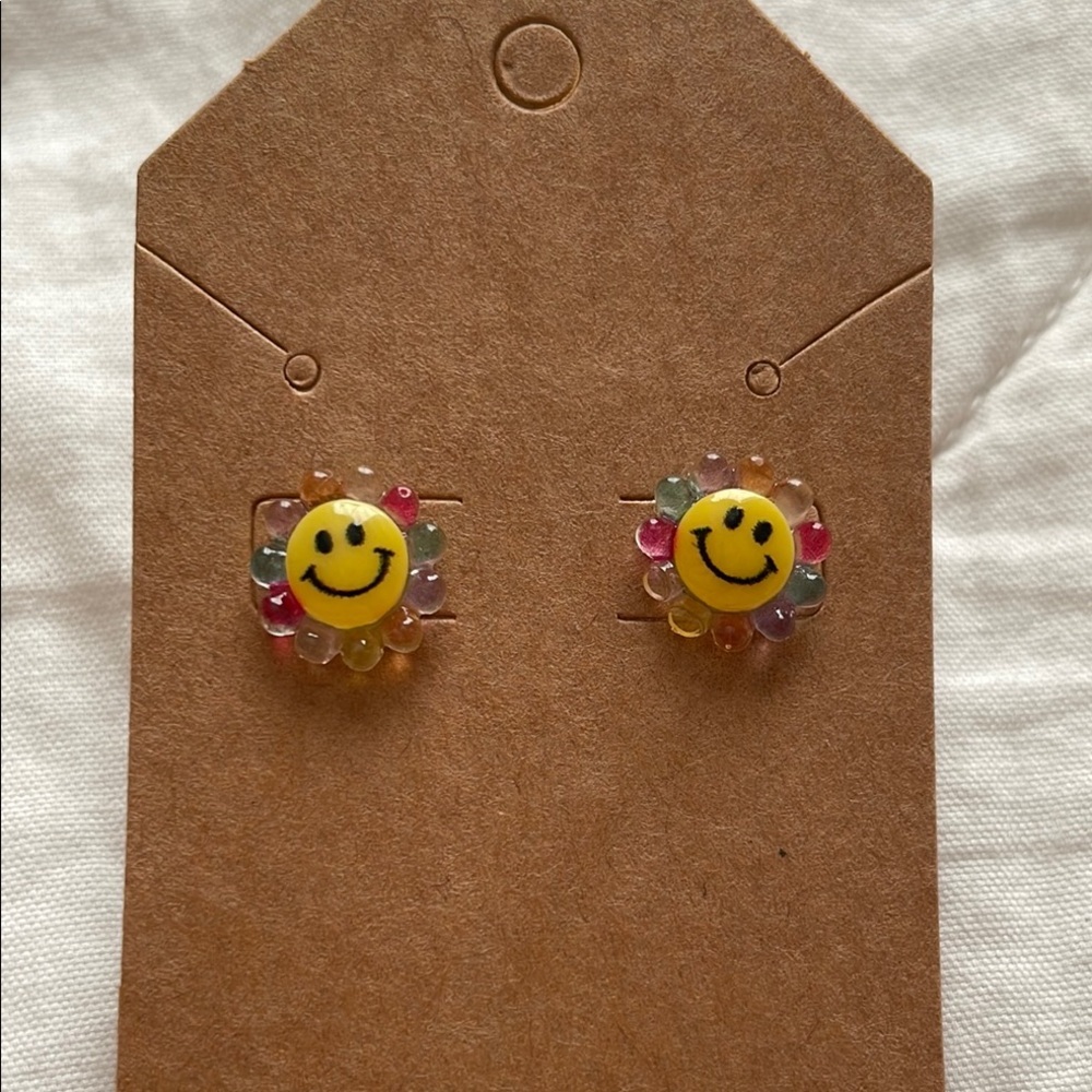 Colorful Smiley‎ Face Earrings